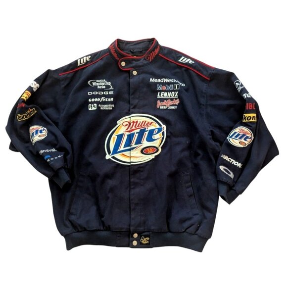 NASCAR Chase Authentics Drivers Line Miller Lite Rusty Wallace Jacket Size XXL - Picture 1 of 10